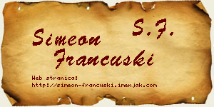 Simeon Francuski vizit kartica